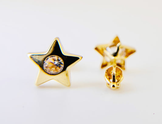 Arete Estilo Estrella 14K