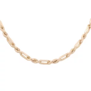 14K Yellow Gold Solid Franco Rope Chain