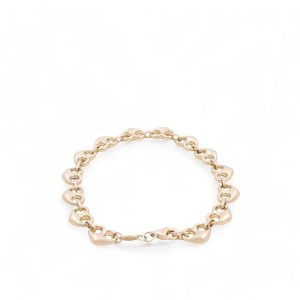 10K Yellow Gold Fancy  Bracelet with Heart
