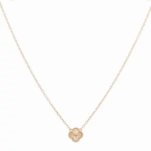 14K Yellow Gold Clover Women's Necklace