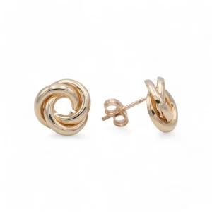 14k Yellow Gold Nudo Stud Earrings