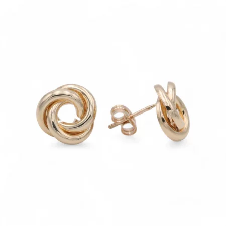 14k Yellow Gold Nudo Stud Earrings