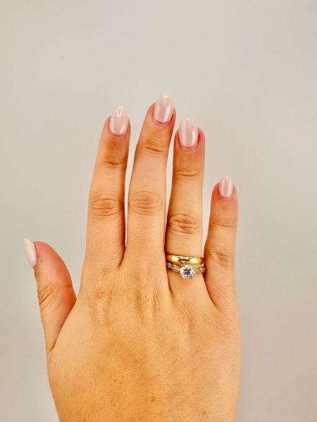 SET DE ANILLOS DE MATRIMONIO DE MEJER 14K CON Zc