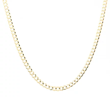 14K Yellow Gold Curb Chain / Size: 5mm 22"