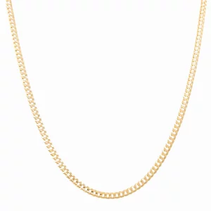 14k CURB CHAIN 24' 3MM WITH pendant OF CROSS