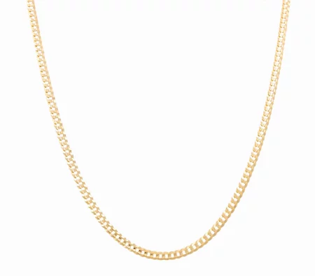 14k CURB CHAIN 24' 3MM WITH pendant OF CROSS