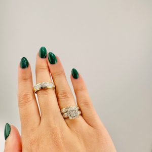 TRIO BRIDAL DIMOND  SET 10K
