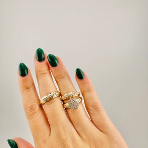 YELLOW GOLD TRIO SET 10K DIAMOND