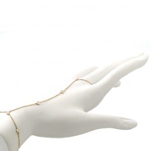 Yellow Gold Slave Round Bezel Diamond Bracelet
