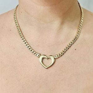 Necklace of heart 10k 17'