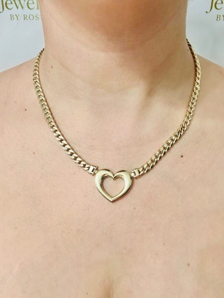 Necklace of heart 10k 17'