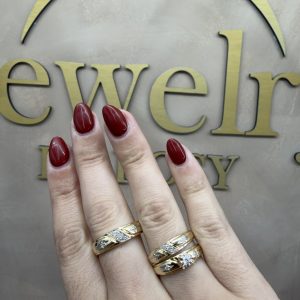 Trio bridal set with diamond 10k