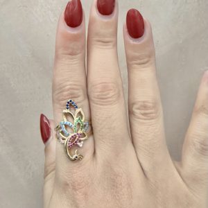 Women fashion ring peacock