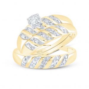 Bridal trio set 14k with diamond