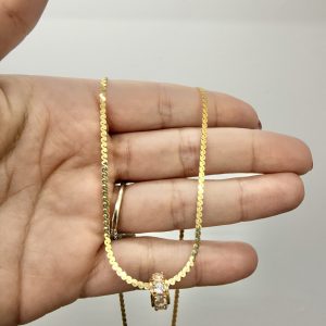 14k gold Italia chain with charm