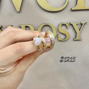 10k Bridal set with diamond  men band size 11.5