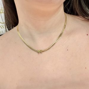 Solid Cuban link 10k 4mm