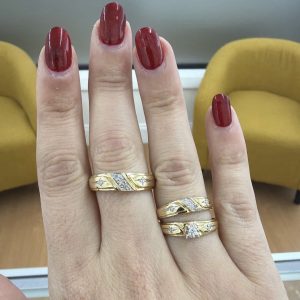 Trío bridal set 14k 8-12