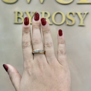 Wedding  band 14k two tone