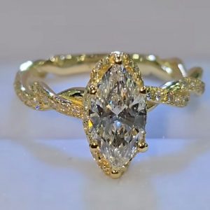 14k engagement ring with lab diamond 1 ct lab diamond