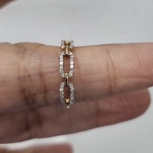 Two women ring with diamond and nail bracelet