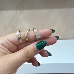 Trío bridal set 10k with diamond