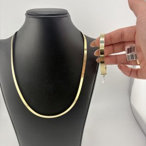 Omega chain 10k and bangle 10k size 7