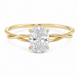 Engagement ring 14k 1ct lab diamond certificated