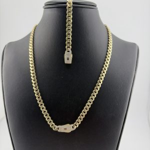 Set monaci chain 18’’ 6mm bracelet 6.5 6mm 10k
