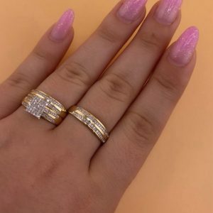 Bridal Set 10k natural diamonds size 7.5/ 9