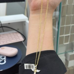 Chain with angel charm Chain 18’’ 10k Charm 14k