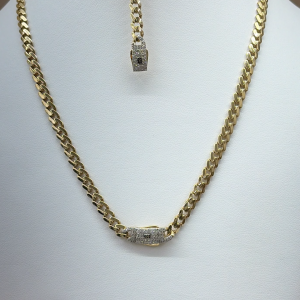 Set monaci 14k 5mm chain 18’’ bracelet 7.5’’