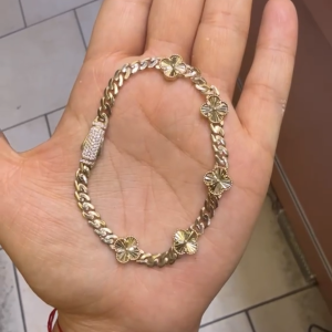 Bracelet 10k Mónaco whit clover